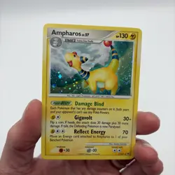FART SWIRL Ampharos 1/127 Holo Rare Platinum Pokemon Card LP Lightly Played - Image 3