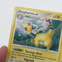 FART SWIRL Ampharos 1/127 Holo Rare Platinum Pokemon Card LP Lightly Played - Image 4