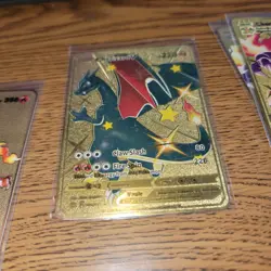 Charizard V HP 220 Gold Foil Fan Art Card Fire Spin🔥🔥🔥claw Slash🔥🔥🔥 - Image 1