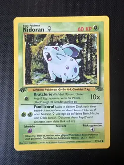Pokemon Cards: Jungle 1st Edition Common: Nidoran 57/64 - Image 1