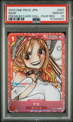2023 ONE PIECE JAPANESE PREMIUM CARD COLLECTION -ONE PIECE FILM RED- NAMI PSA 10 - Image 1