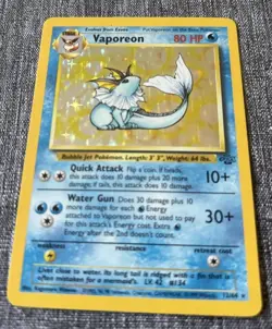 1999-POKEMON JUNGLE-HOLO-VAPOREAN- CARD-NO. 12/64-80 HP-NM - Image 1