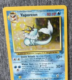 1999-POKEMON JUNGLE-HOLO-VAPOREAN- CARD-NO. 12/64-80 HP-NM - Image 2