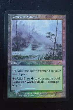 Magic The Gathering MTG LLANOWAR WASTES FOIL Apocalypse MP Moderately Played - Image 1