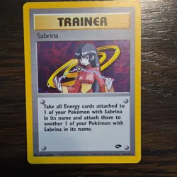Pokemon Sabrina 20/132 Gym Challenge Holo Rare Unlimited 2000 Trainer - Image 2