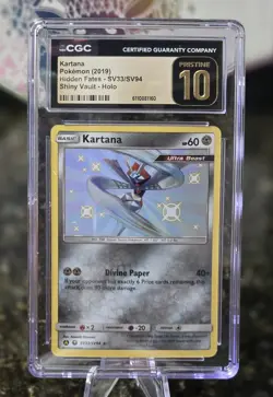 CGC Pristine 10 - Kartana SV33/SV94 - Hidden Fates - Pokemon TCG - Shiney Vault - Image 1