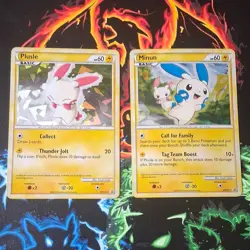 Pokemon Plusle 111 & Minun 112 2010 Basic Cards Nintendo English Regular - Image 1