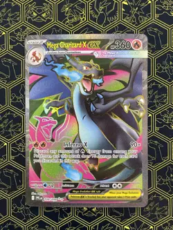 Pokemon TCG Mega Charizard X Ex 109/094 Full Art Phantasmal Flames - Image 1