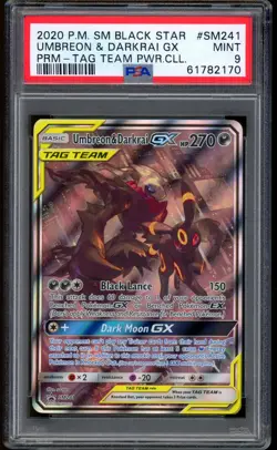 2020 Pokemon Umbreon & Darkrai GX Tag Team Powers Coll. #SM241 PSA 9 MINT - Image 1