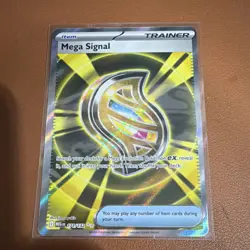 Pokemon Mega Signal 171/132 Me01 Mega Evolution Secret Rare Holo Trainer Item - Image 1
