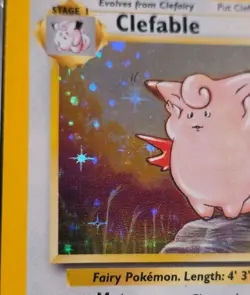 1999 Pokemon CLEFABLE #1/64 Jungle Unlimited Galaxy Star Holo Rare English - Image 2