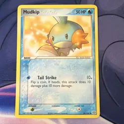 The Pokemon Mudkip EX Emerald Common 50 HP Regular English 56/106 Tail Strike - Image 1