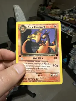 Pokemon Dark Charizard 21/82 Team Rocket Non-Holo Rare card LP-/MP+ 1st EDITION - Image 1