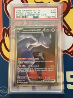 2026 POKEMON ASCENDED HEROES SIR 281/217 TEAM ROCKET'S MEWTWO EX PSA 9 - Image 3