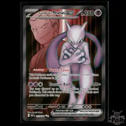 Team Rocket's Mewtwo ex 213/182 SV10: Destined Rivals NM Pokemon - Image 1