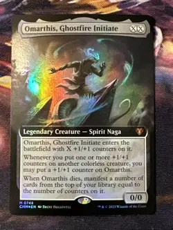 Omarthis, Ghostfire Initiate - Extended FOIL - Commander Masters #748 Mythic, NM - Image 1
