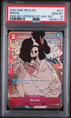 Brook (English Version 1st Anniversary Set) ST01-011 One Piece Promotion PSA 10 - Image 1