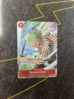One Piece TCG English OP14-015 Roronoa Zoro Alt Art Parallel NM Azure Sea Seven - Image 1
