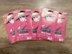 5 x One Piece OP-13 CARRYING ON HIS WILL Sleeved Booster Pack Lot - Image 1