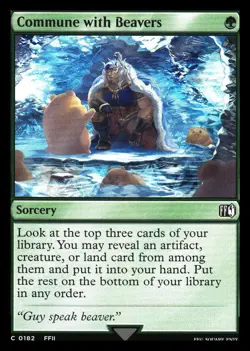 Commune with Beavers FOIL Final Fantasy MTG NM+ - Image 1