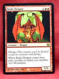 OVERSIZED Rare Rathi Dragon 9th Edition Block Magic the Gathering TCG 16499 - Image 1