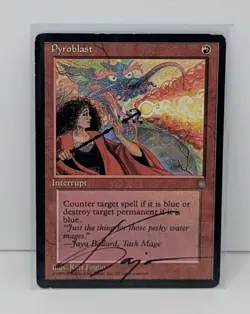 Pyroblast - Magic: The Gathering MTG - Ice Age - Signed By Kaja Foglio! - Image 1