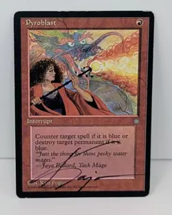 Pyroblast - Magic: The Gathering MTG - Ice Age - Signed By Kaja Foglio! - Image 2
