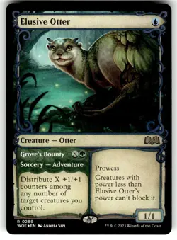 FOIL - Elusive Otter (Showcase) - Wilds of Eldraine - MTG - Image 1