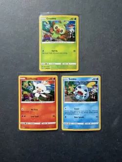 Grookey Scorbunny Sobble Cosmos Holo Promo Pokemon Card SWSH 070 071 073 NM - Image 1