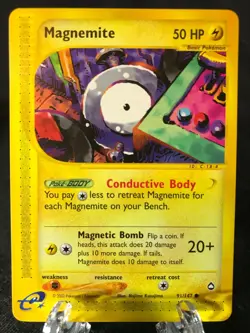 Magnemite 091/147 Aquapolis Common Pokemon TCG NM Never Played - Image 1