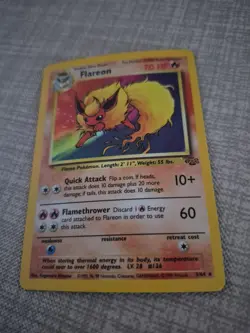 Pokemon Flareon 3/64 Jungle Holo Rare Stage 1 70 HP 1999 English Card - Image 1