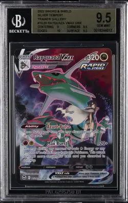 2022 POKEMON SILVER TEMPEST TRAINER GALLERY HOLO RAYQUAZA VMAX BGS 9.5 - Image 1
