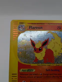 SWIRL 2003 Pokemon Skyridge Flareon Holo Foil H7/H32 WOTC E-Reader Series - Image 3