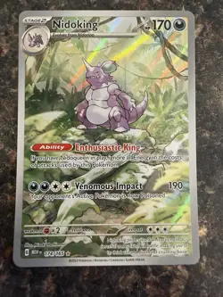 Pokemon TCG Nidoking 174/165 Illustration Rare IR Pokemon 151 Full Art - Image 1