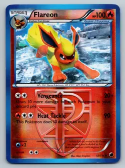 1x Flareon 12/116 Pokemon Plasma Freeze Reverse Holo HP - Image 1
