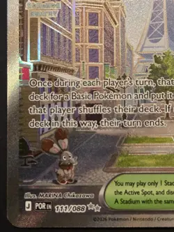 Pokemon TCG: Perfect Order - Lumiose City (111/088) Trainer Full Art Holo Rare - Image 5