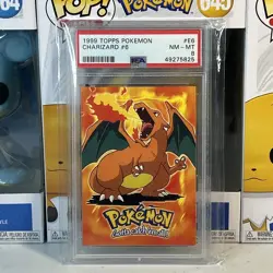 1999 Topps Pokemon Movie Edition #6 CHARIZARD #E6 Base Non-Holo PSA 8 Near Mint - Image 1