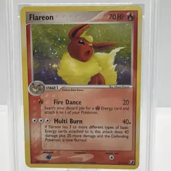 Flareon Flamara Holo EX Unseen Forces - Eng , PSA 7 Near Mint 2005 Swirl Pokemon - Image 2