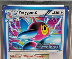 2013 Pokemon B&W Porygon-Z Holo Prerelease Staff PSA 8 - Image 2