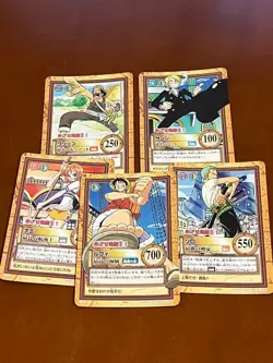 One Piece Carddass Hyperbattle King of Pirates Promo 5 Card Set Japanese ② - Image 1