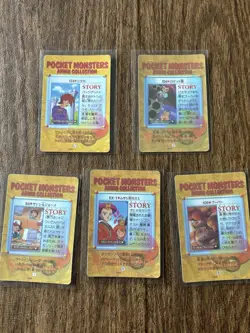Rare Lot Of 5 1998 Pokemon Carddass Japanese Anime Pocket Monster Cards Holos - Image 2