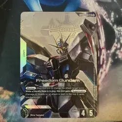 Gundam Card Game Freedom Gundam ST09-004 LR+ Promo - Image 2