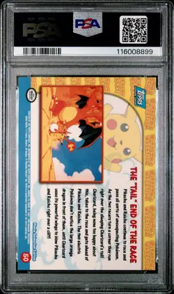 Pokemon Card The Tail End of the Race #50 Charizard Topps Movie Edition PSA 10 - Image 2