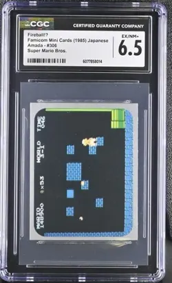 CGC 6.5 1985 Amada Famicom Mini Cards #306 Mario Fireball Scene Trading Card - Image 1