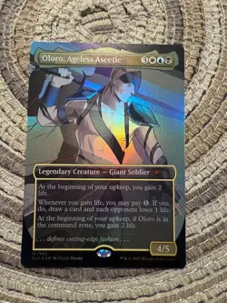 OLORO, AGELESS ASCETIC RAINBOW FOIL [Borderless] - Mythic -SLD Secret Lair Drop - Image 1