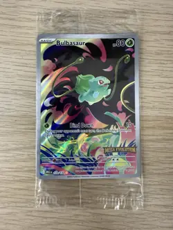 Bulbasaur 133/132 Stamped Sealed Promo Mega Evolution Pokemon Card NM - Image 1