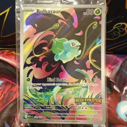 Pokemon Bulbasaur Card Mega Evolution 133/132 Stamped Promo, Sealed - Image 1