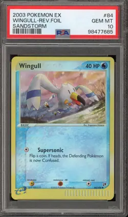 Pokemon Wingull EX Sandstorm Reverse Holo #84 PSA 10 Gem Mint - Image 1
