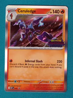 Ceruledge MEP 014 Phantasmal Flames Stamped Prerelease Pokemon Tcg Mep014 LP - Image 1