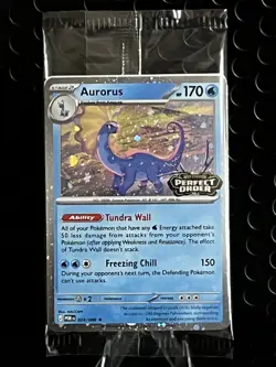 Aurorus 024/088 - Cosmo Holo - Pokemon Perfect Order Stamped Promo SEALED - Image 1